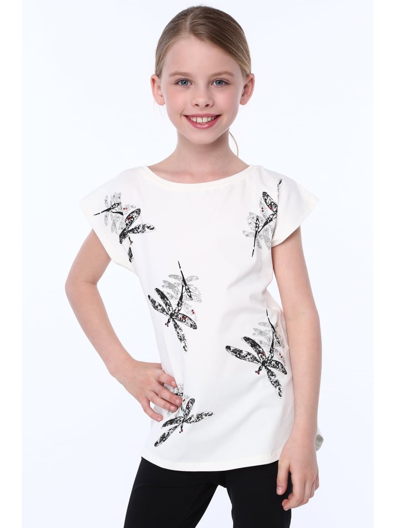 Tricou fete crem dragonfly NDZ8315 - Magazin online - Boutique